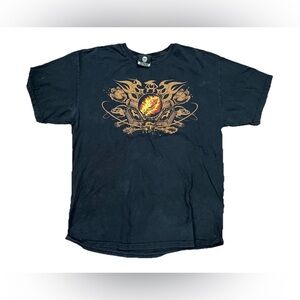 Vintage Jinx Blizzard Entertainment WoW T-Shirt Large Black Flame Eye Y2K‎